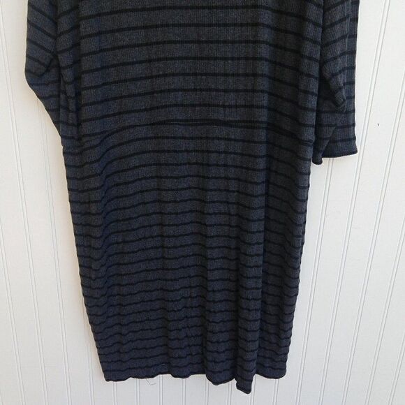Torrid Striped Henley Ribbed Knit Dress Plus Size 3X Gray Black Soft Knit Womens - Picture 7 of 9